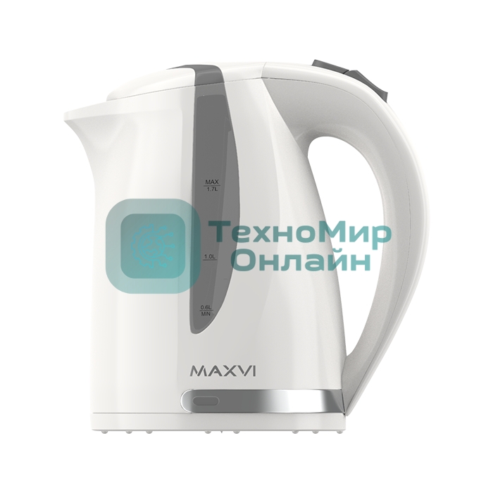 Чайник электрический Maxvi KE1701P белый/серый