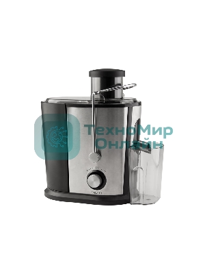 Соковыжималка Galaxy GL 0801 серебристый/чёрный, центробежная, 700 Вт, 500 мл, механическое
