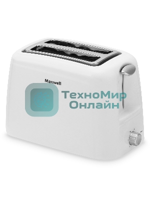 Тостер Maxwell MW-1504 W, белый 750 Вт,пластиковый корпус.