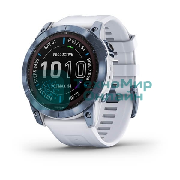 Умные часы Garmin Fenix 7x Sapphire Solar синий минерал 51мм