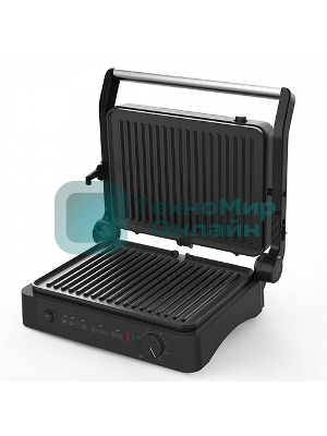 Гриль электрический BQ GR3001, черный/стальной