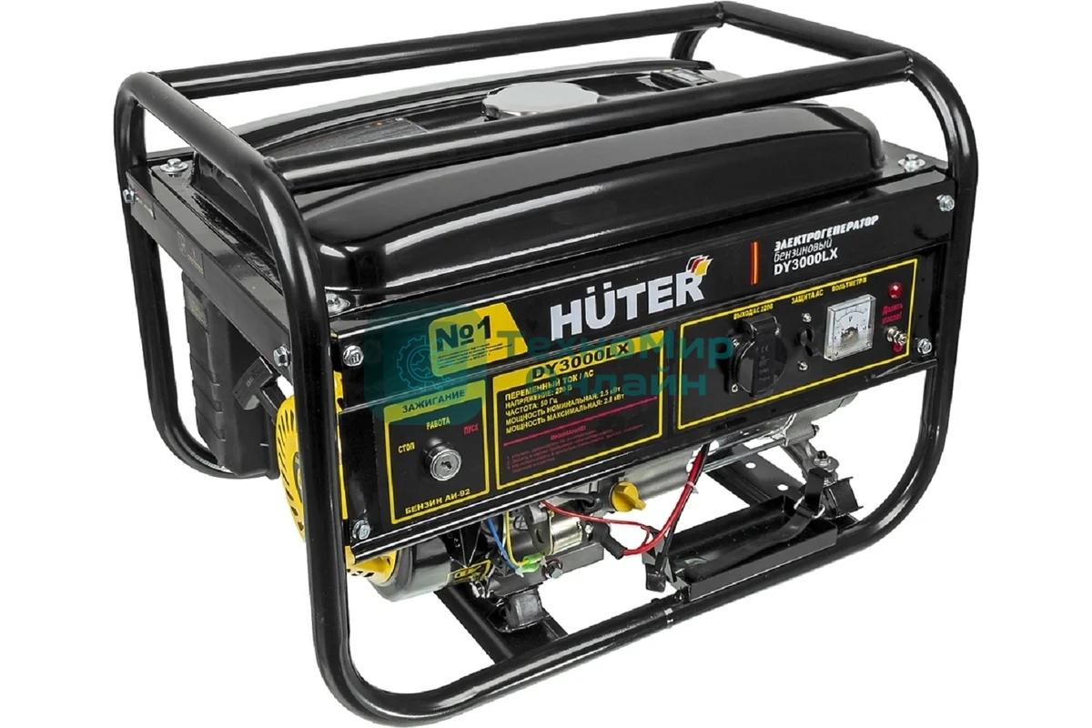 Электрогенератор бензиновый Huter DY3000LX, 2.7 кВт, 67 дБ, 45 кг