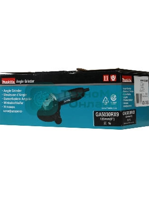 Угловая шлифовальная машина Makita GA5030RX9 720Вт 11000об/мин рез.шпин.:M14 d=125мм