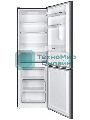 Холодильник Maunfeld MFF185SFSB черный мат. двухкамерный 211/104л морозилка снизу