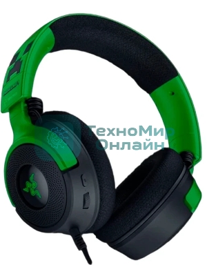 Гарнитура Razer Kraken V4 X зеленый/чёрный, проводная, подсветка