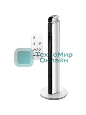 Колонный вентилятор BRAYER 4955BR , эл..упр.,пультДУ,вращение,мощ-ть 60Вт, LED дисплей, 3 скор.Таймер