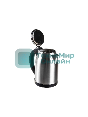 Чайник электрический Energy E-201 1.8л, сталь, черный (164126)