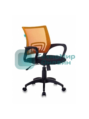 Кресло Бюрократ CH-695NLT оранжевый/черный, сетка/ткань, 120 кг, механизм качания