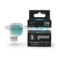 Лампа светодиодная диммируемая Gauss MR16 5Вт 4100К белый GU5.3 530лм 180-265В