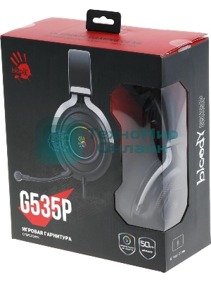 Гарнитура Bloody G535P чёрный/серебристый, проводная, подсветка
