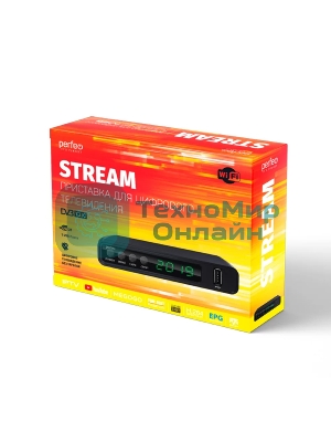 Приставка для цифрового ТВ Perfeo STREAM черный, DVB-T2, DVB-T, DVB-C, HDMI, USB 2.0 х2