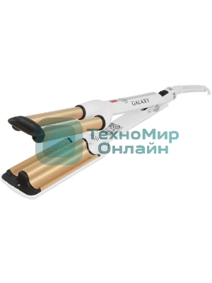 Щипцы для завивки волос Galaxy Line GL4602 белый, 16 мм, 200 °C, 1 режим