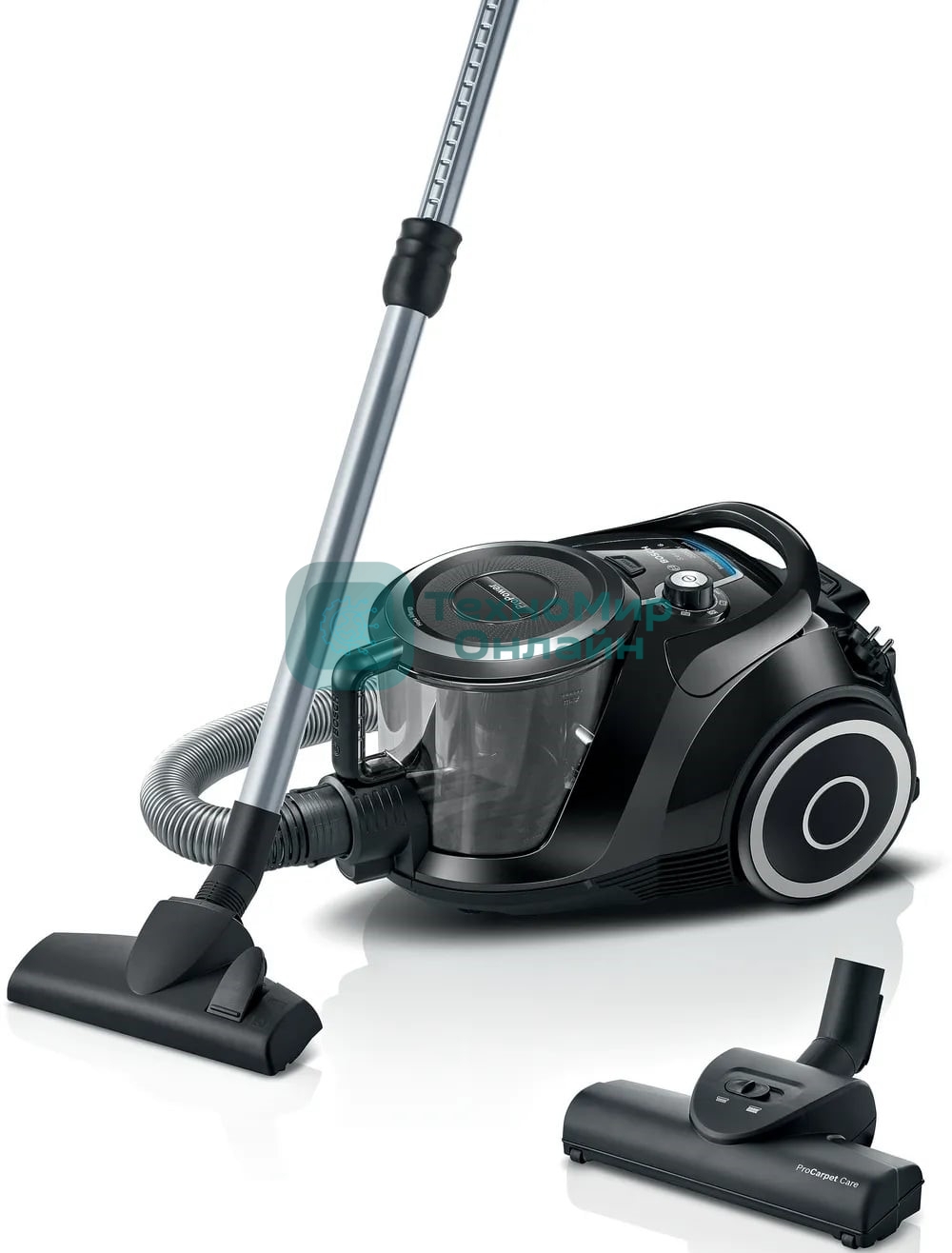 Пылесос Bosch BGS412234 черный, 1800 Вт, уборка сухая, пылесборник контейнер 2,4 л