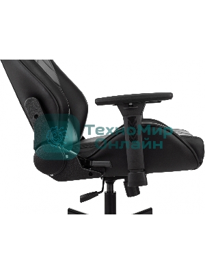 Кресло Knight Gladiator черный, экокожа, 120 кг, механизм качания