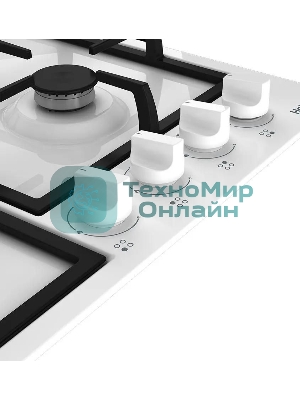 Газовая варочная панель Hotpoint HGMT 642 WH, независимая, белый