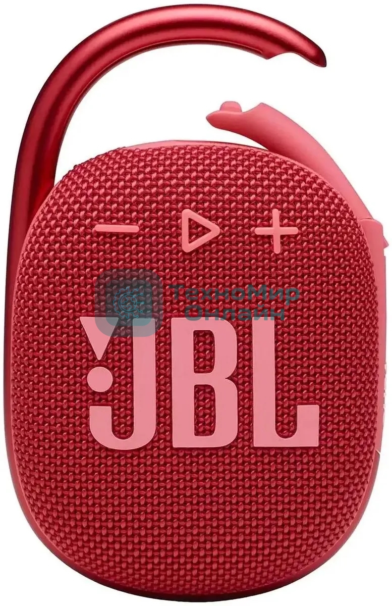 Колонка портативная JBL Clip 4 красный 5W 1.0 BT 15м 500mAh (JBLCLIP4REDAM)