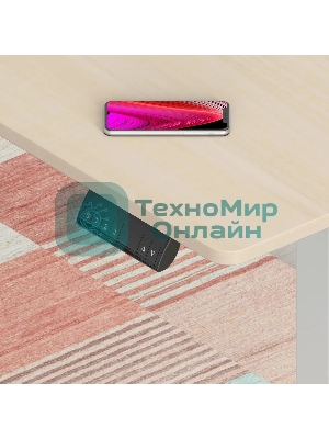 Стол компьютерный Cactus угловой подъемный столешница МДФ, белый дуб каркас белый 140x72x60 см (CS-EDXL-WWD)