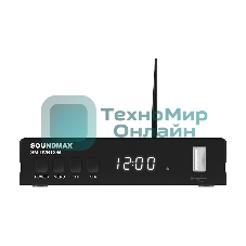 Приставка для цифрового ТВ SoundMax SM-DVBT284 черный, DVB-T2, DVB-T, DVB-C, HDMI, USB 2.0 х2