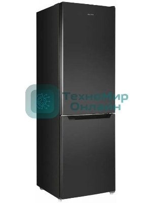 Холодильник Maunfeld MFF185SFSB черный мат. двухкамерный 211/104л морозилка снизу