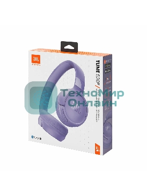 Беспроводные наушники JBL Tune 520BT фиолетовый, накладные, Bluetooth, быстрая зарядка, складная конструкция