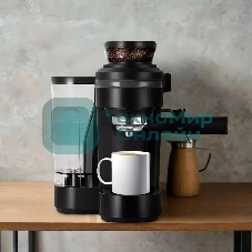 Кофеварка рожковая Kitfort КТ-7375 черный, исп. кофе - зерновой/молотый, 0.75 л, 1150 Вт, 15 бар