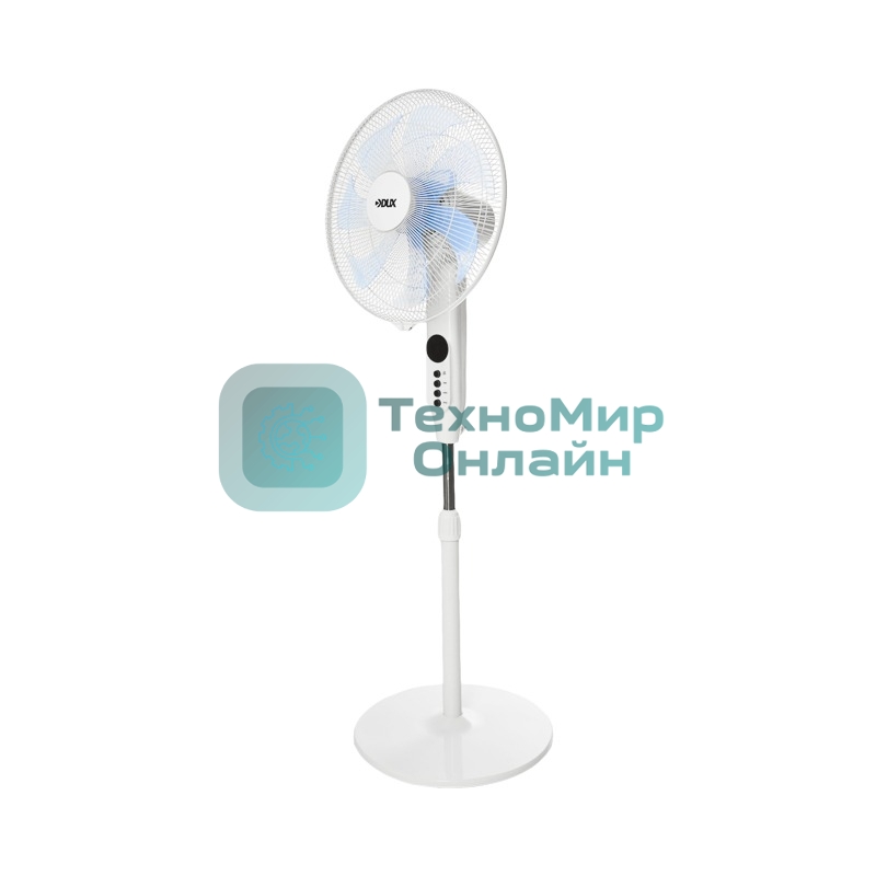 Вентилятор напольный DUX 7 лопастей, д/у управление, 50Вт белый 60-0221