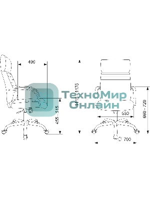 Кресло руководителя Бюрократ T-8010SL/BLACK черный, искусственная кожа, крестовина хром