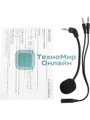 Гарнитура Bloody G535P чёрный/серебристый, проводная, подсветка