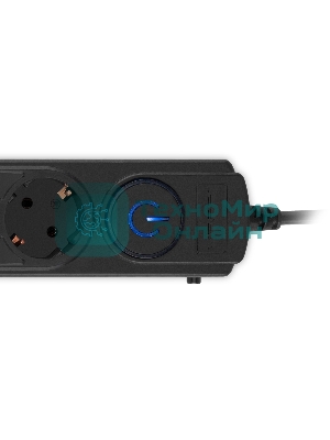 Сетевой фильтр Ippon BK-6-EU-5-10-B 5 м, 6 розеток, черный, коробка