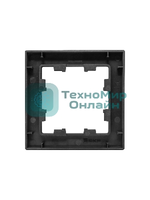 Рамка 1 - местная Эпика EKF UP1-FPB-01 черная, пластик