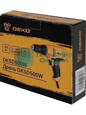 Дрель-шуруповерт Deko DKSD500W, 500 Вт, 28 Нм, щеточный