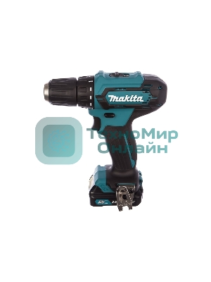 Дрель-шуруповерт Makita DF333DWAE, 12 В, 2 Ач, 30 Нм, щеточный