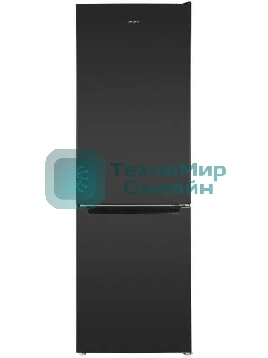 Холодильник Maunfeld MFF185SFSB черный мат. двухкамерный 211/104л морозилка снизу