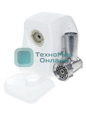 Мясорубка электрическая Ротор Альфа ЭМШ 35/250-2 белый, 1500 Вт, 0.6 кг/мин, защита от перегрузки, насадки - 4