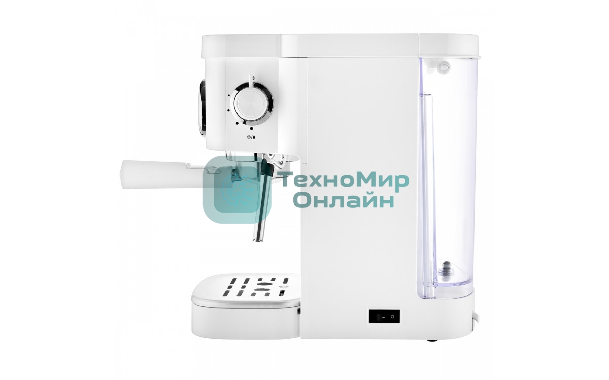 Кофеварка рожковая BRAYER BR1106 белый, исп. кофе - молотый, 1.2 л, 1100 Вт, 15 Бар.