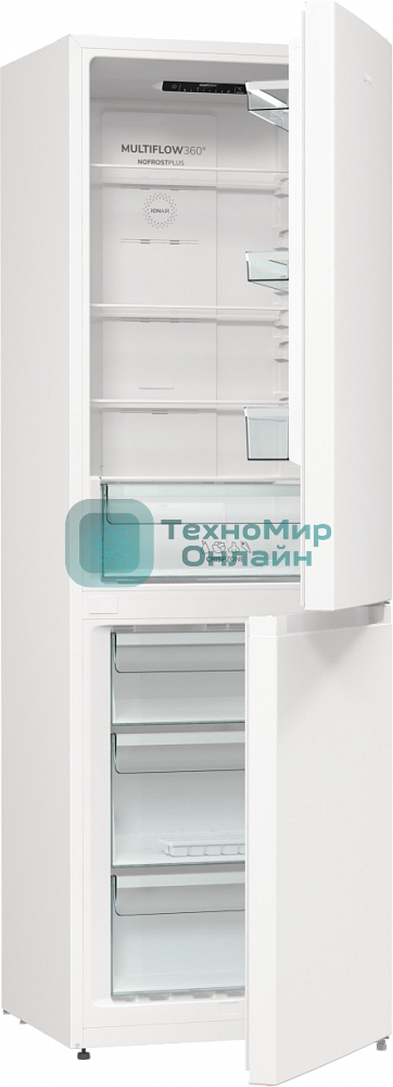 Холодильник Gorenje NRK619EEW4 белый двухкамерный 203/99л морозилка снизу, No Frost