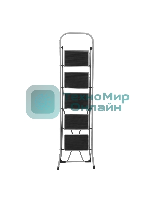 Стремянка стальная Сибртех, 5 широких ступеней 20х30 см с полимерным покрытием