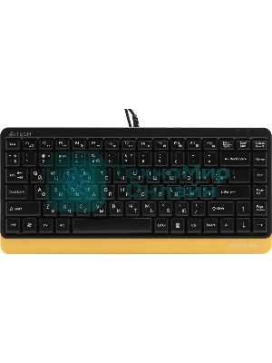 Комплект клавиатура+мышь A4Tech FStyler F1110 проводной, USB, 2000 DPI, чёрный/жёлтый