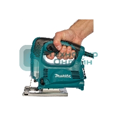 Лобзик электрический Makita 4329 Лобзик,в\рук, 450Вт,500-3100об\м,ход-18мм,рез-65мм,1.9кг,кор,маятн,Al подошва