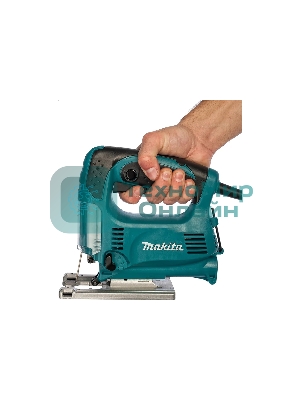 Лобзик электрический Makita 4329 Лобзик,в\рук, 450Вт,500-3100об\м,ход-18мм,рез-65мм,1.9кг,кор,маятн,Al подошва