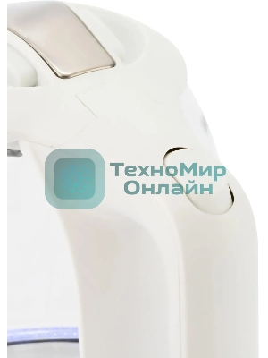 Чайник электрический StarWind SKG1056 1.8 л, 2000 Вт, белый/прозрачный