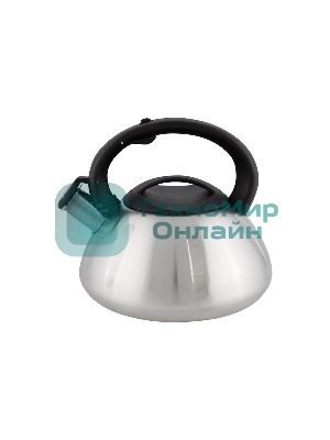 Чайник для плиты из нерж. стали MALLONY MAL-066, 3 литра, цельнометаллический, матовый, со свистком (910086)