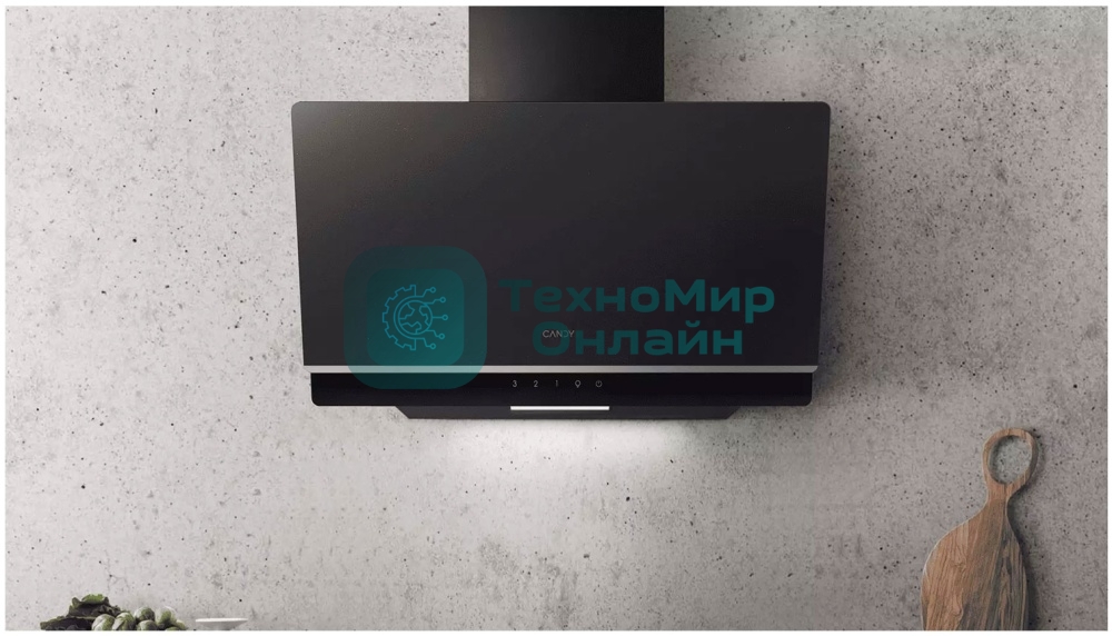 Вытяжка наклонная Candy CVXW64SB чёрный, 60 см, 600 м³/ч, 46 дБ