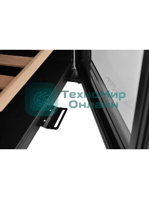 Винный шкаф ZÜGEL ZCWF521DB черный, 127 л, 2 отсека, 52 бут., класс A+