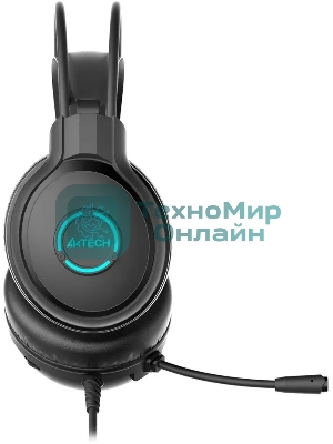 Гарнитура A4Tech Fstyler FH300U чёрный, проводная, USB, подсветка