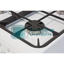 Плита газовая De Luxe 506040.01Г (КР) ЧР белый, конфорок 4 шт, духовка 60 л, 50 см x 85 см x 60 см