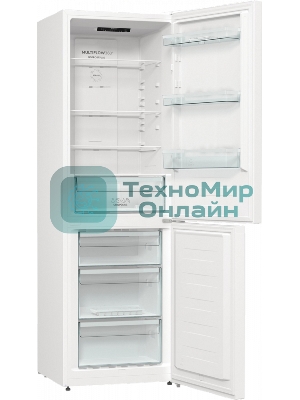 Холодильник Gorenje NRK619EEW4 белый двухкамерный 203/99л морозилка снизу, No Frost