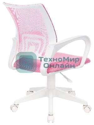 Кресло Бюрократ CH-W695NLT TW-06A TW-13A розовый, сетка/ткань, 120 кг, механизм качания