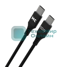 Кабель MORE CHOICE (4620202554093) K69aa 2м USB 3.0A PD 60W для Type-C Type-C- 2м, черный