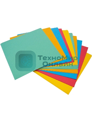 Бумага цветная Silwerhof для оригами и аппликации тонированная 100л. 10цв. Create 80г/м2 210х210мм